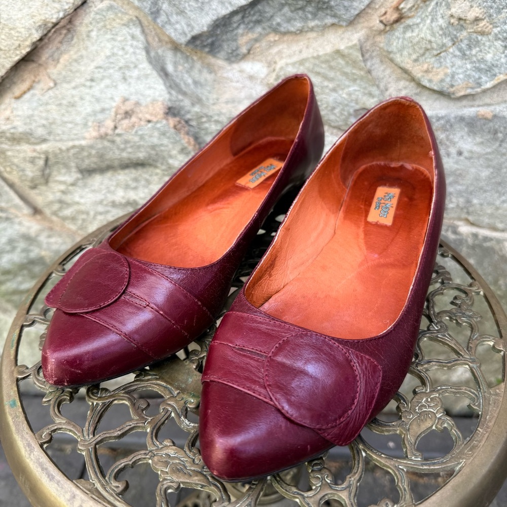 Miz Mooz Deep Red Leather Loafers 7.5